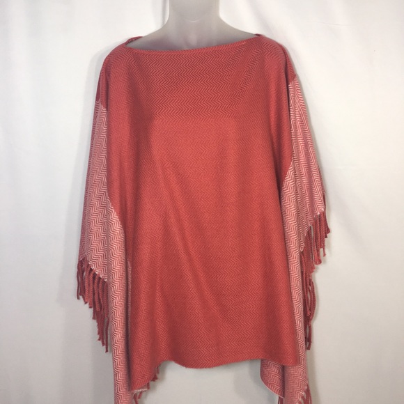 Universal Threads poncho orange rust color - Picture 2 of 5